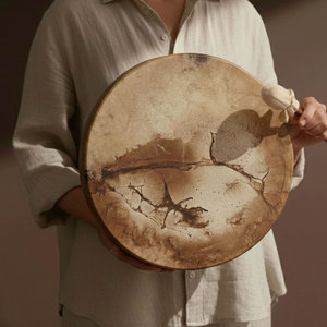 Custom Size Handmade Shaman Drum Natural Skin Frame Drum Lightweight Portable <b>Percussion</b> <b>Instrument</b> for Travel Practice - Product Image 4