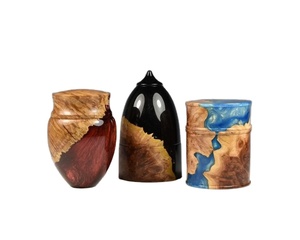 Vintage style wooden <b>storage</b> jar <b>container</b> for farmhouse <b>kitchen</b> decor and natural food <b>storage</b> organization - Product Image 1