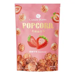 Best Selling Fruity Flavor Air Popped Strawberry Popcorn Made In Taiwan