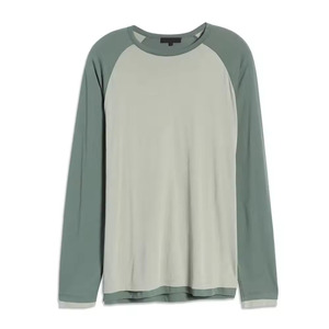 T-shirt homme coupe décontractée en coton bicolore avec couleur personnalisée, idéal pour un usage quotidien, texture douce, garde vous au frais et confortable. - Product Image 1