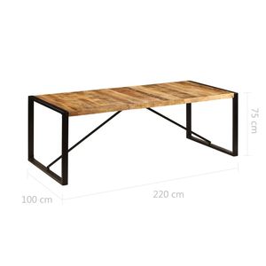 Tavolo da pranzo in legno massello di Mango 86.6 "x 39.4" x 29.5 "-mobili eleganti e durevoli - Product Image 6