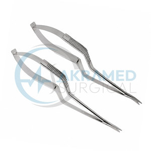 High Quality 2 Pcs Yasargil Micro Scissors 7.5 Inch Stainless Steel Straight Upward Curved <b>Neurosurgery</b> <b>Instruments</b> - Product Image 4