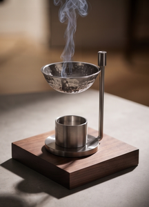 Metal Incense Burner Silver <b>Hammered</b> Dual Tier Arch Stand Censer Cone Ash Catcher <b>Holder</b> Wholesale - Product Image 5