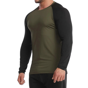 T-shirt de compression à manches longues pour homme, tissu doux et élastique, contrôle de l'humidité, soutien musculaire, OEM ODM, marque privée, vente en gros - Product Image 3