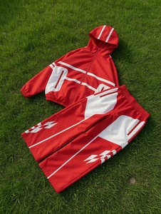 Ensemble de survêtement unisexe imperméable coupe-vent à capuche, personnalisé, 2 pièces, vêtements de sport d'hiver, veste et pantalon en nylon léger - Product Image 5