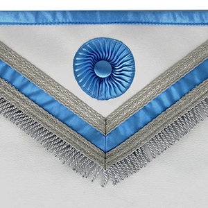 Delantal Masónico Personalizado 2023 con Logotipo, Delantal de Maestro Masón de Buena Calidad con Insignia Bordada y Lentejuelas Cosidas - Disponible para la Venta - Product Image 5