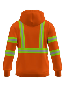 Sudadera con capucha informal para hombre 2026, con bloques de color, media cremallera, mangas raglán, bordado en contraste amarillo/verde, corte holgado, 100% algodón, lavable a máquina. - Product Image 6