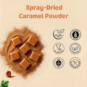 ผงคาราเมลอบแห้งแบบสเปรย์ รสธรรมชาติสีน้ำตาล ขนาด 80-120 เมช อายุการเก็บรักษา 12 เดือน ยี่ห้อ HP Valia สำหรับเบเกอรี่ เครื่องดื่ม ส่งออกจำนวนมากจากอินเดีย - Product Image 3