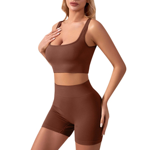 2026 New Color Blocked Sexy One Shoulder Gym Wear High Waist Workout Lift Yoga Activewear Sets for Women - Product Image 4