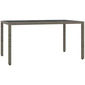 Ensemble de salle à manger de jardin en rotin PE gris 7 pièces - Product Image 4