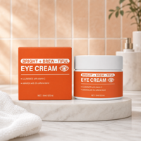 Crème Contour des Yeux Éclatante Vitamine C et Caféine – Atténue Cernes et Poches – Hydratation 24H – Acide Hyaluronique – Marque Blanche
