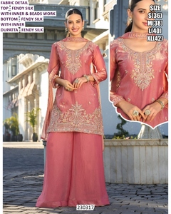 Conjunto Tradicional de Fiesta Diwali Ziya Lilac Grace Fendy, Largo hasta el Suelo - Product Image 2