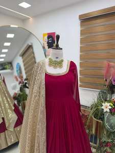 Nuevo diseño de vestido de fiesta con dupatta de red suave y lentejuelas, conjunto completamente cosido, ropa de alta calidad en tela fox georgette. - Product Image 5