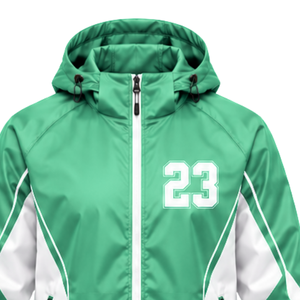 Chaqueta Cortavientos Deportiva Personalizada con Número Gráfico en el Pecho, Capucha Ajustable y Puños Elásticos para Actividades al Aire Libre - Product Image 5