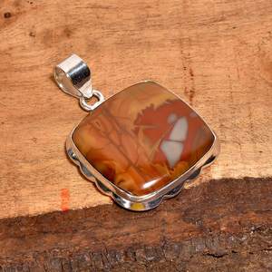 Colgante de Jaspe Noreena Natural, Estilo Vintage, Hecho a Mano, Plata de Ley 925, Joyería Bohemia, Regalo - Product Image 2