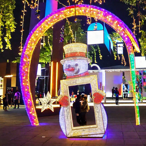 Ngoài trời kỳ nghỉ ánh sáng Motif cảnh quan Led trang trí IP65 ánh sáng lên Acrylic 3D khung ảnh với màu trắng ấm phát ra giáng sinh - Product Image 4