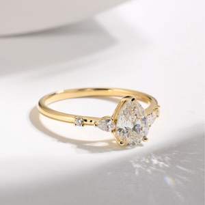 Anillo de Plata S925 con Moissanita, Diseño de Pétalos, Unisex, Sensual, Lujoso, Eterno, Regalo de Boda, Mozambique - Product Image 1