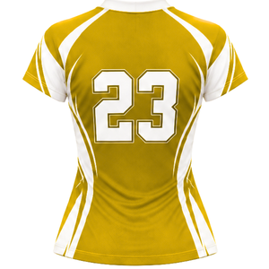 Custom <b>Ladies</b> Sports Uniform Set V Neck Athletic <b>Jersey</b> with Matching Elastic Waist <b>Shorts</b> <b>for</b> Team Practice Professional - Product Image 5