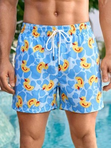 Shorts de Baño Unisex con Estampado Floral, Transpirables, de Secado Rápido, con Forro de Malla, Ligeros, para Playa, Venta al Por Mayor, Fabricante OEM - Product Image 1