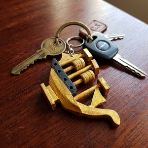 Handcrafted Indonesian Wooden Engine Cylinder Keychain Car Automotive Enthusiast Souvenir Key Ring Unique Promotional <b>Gift</b> - Product Image 6