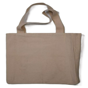 Bolsa de Tela de Algodón 100% Orgánico con Logotipo Personalizado, Ecológica, Reciclable, para Compras, Color Beige Natural, Asa Larga - Product Image 2