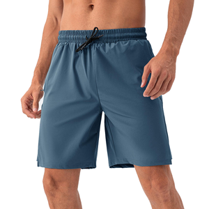 Pantalones Cortos Deportivos para Hombre, Color Verde Menta Sólido, Tejido Ecológico de Secado Rápido, Cintura Media con Cordón Ajustable, Estilo Bermuda - Product Image 6