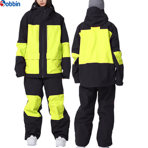 Traje de Nieve Personalizado para Mujer, Transpirable, Color Negro y Rosa, con Capucha, Impermeable, Chaqueta y Pantalones de Esquí, Estilo Deportivo, Largo Completo - Product Image 5