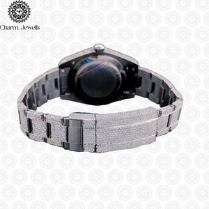 Charm_Jewells Women's Luxury Stainless Steel <b>Watch</b> 40mm Round Analog Quartz Sapphire Crystal Dial Folding Clasp Luminous - Product Image 3