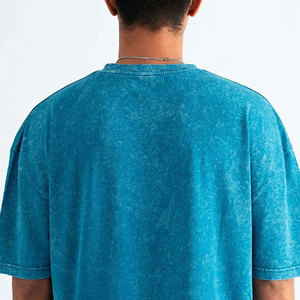 เสื้อยืดผู้ชายทรงโอเวอร์ไซส์ วินเทจ ล้างสีแบบแอซิดวอช ผ้าฝ้ายลำลอง สไตล์สตรีทแวร์ - Product Image 5