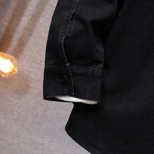 Manteau d'hiver grande taille en jean délavé élastique coupe oversize - Product Image 5