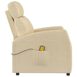 Silla de Masaje con Tapicería de Tela Crema 100% Poliéster, Construcción de Madera Contrachapada, Hierro y Espuma - Product Image 4