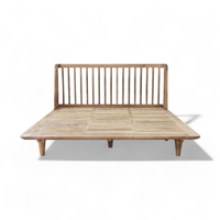 Meubles de chambre à coucher de style moderne, design pour lits king et queen size, en bois massif avec tête de lit à tiges pour l'ameublement de la maison