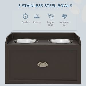 Set di Ciotole Rialzate per Cani di Taglia Grande con 2 Contenitori per Cibo, Stazione di Alimentazione Pratica per Animali Domestici - Product Image 5