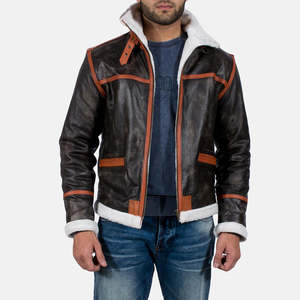 Minimalist Style <b>Leather</b> Varsity <b>Jackets</b> Custom Color & Logo Front <b>Winter</b> Eco-Friendly Breathable Wholesale Fashion Outfit - Product Image 1