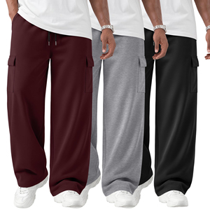 Mens Solid And <b>Light</b> Colors Cargo Sweatpants Heavyweight Cotton Joggers Comfortable Casual Lounge Wear Stylish Design <b>Trousers</b> - Product Image 3