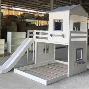 Gris House Loft Bed, démontage des meubles à plat, fabricant du Vietnam, produits de haute qualité, construction solide - Product Image 3