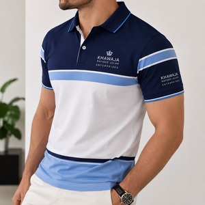 Chemise habillée noire unie à manches longues pour homme Khawaja Rafique Ullah Enterprises, col montant à boutons corne, 100 % coton - Product Image 3