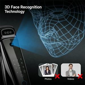 Cerradura Inteligente para Puerta con Reconocimiento Facial 3D Avanzado, Desbloqueo en 6 Modos, Entrada sin Llave, Videoportero Integrado, Sistema de Seguridad Inteligente para el Hogar - Product Image 4
