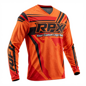 Jersey de Motocross Personalizado con Impresión Sublimada, Transpirable, Resistente al Viento, Ignífugo e Impermeable para Ciclismo, Motocross y Carreras - Product Image 3