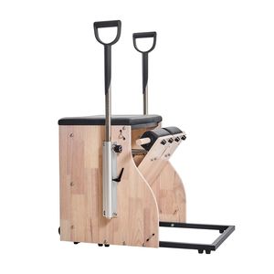 Silla de Pilates de Madera con Pedales Divididos para Estabilidad, Combo de Entrenamiento de Yoga y Fitness, Reformer con Marco de Madera de Caucho y Asas de Pilates - Product Image 1