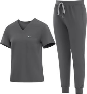 OEM Wholesale Spandex/Polyester Woven Unisex Hospital <b>Scrub</b> <b>Sets</b> with Needle Detection & Seamless Fusing 2-Piece <b>Scrub</b> <b>Set</b> - Product Image 5