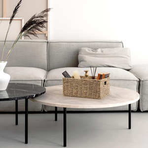 Panier de rangement en jonc de mer tressé en gros avec poignées pour étagères, idéal pour organiser le garde-manger et la salle de bain, fabriqué au Vietnam - Product Image 3