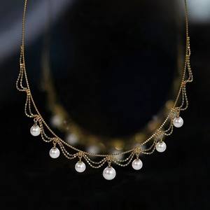 Collar de Alta Calidad Estilo Vintage con Perla de Agua Dulce en Forma de Gota, Diseño Versátil con Cuentas de Mijo, Estilo Ins - Product Image 2