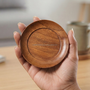 Eco Friendly Handcrafted Solid Wood Round Modern <b>Coaster</b> <b>Drink</b> Cup Mat Table Protector Beverage <b>Coaster</b> Wholesale - Product Image 4