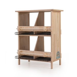 Poulailler à 2 étages avec nichoirs, toit imperméable, isolation thermique en coton, modèle de cage pour animaux D0100XTYGU7 - Product Image 6