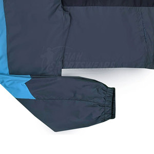 Ensemble coupe-vent décontracté pour hommes avec fermeture éclair et pantalon assorti pour les activités sportives et le confort quotidien - Product Image 2