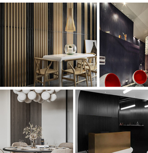 Modern WPC Wall Panels Striped Design Waterproof Indoor Decorative Veneer Finish - Product Image 4