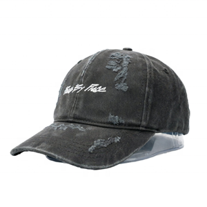 Casquette en jean délavé personnalisée pour homme, style vintage, avec boucle métallique, vente en gros OEM BD - Product Image 1