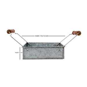 Plateau de rangement galvanisé pour serviettes Serviettes métalliques rustiques Panier de présentation pour mouchoirs Prix bon marché - Product Image 3