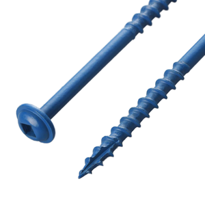 Tornillos Autorroscantes JSCREW para <span class=keywords><strong>Madera</strong></span>, Cabeza Cuadrada con Arandela, Recubrimiento Azul, Acero al Carbono, <span class=keywords><strong>Rosca</strong></span> Gruesa - Product Image 3